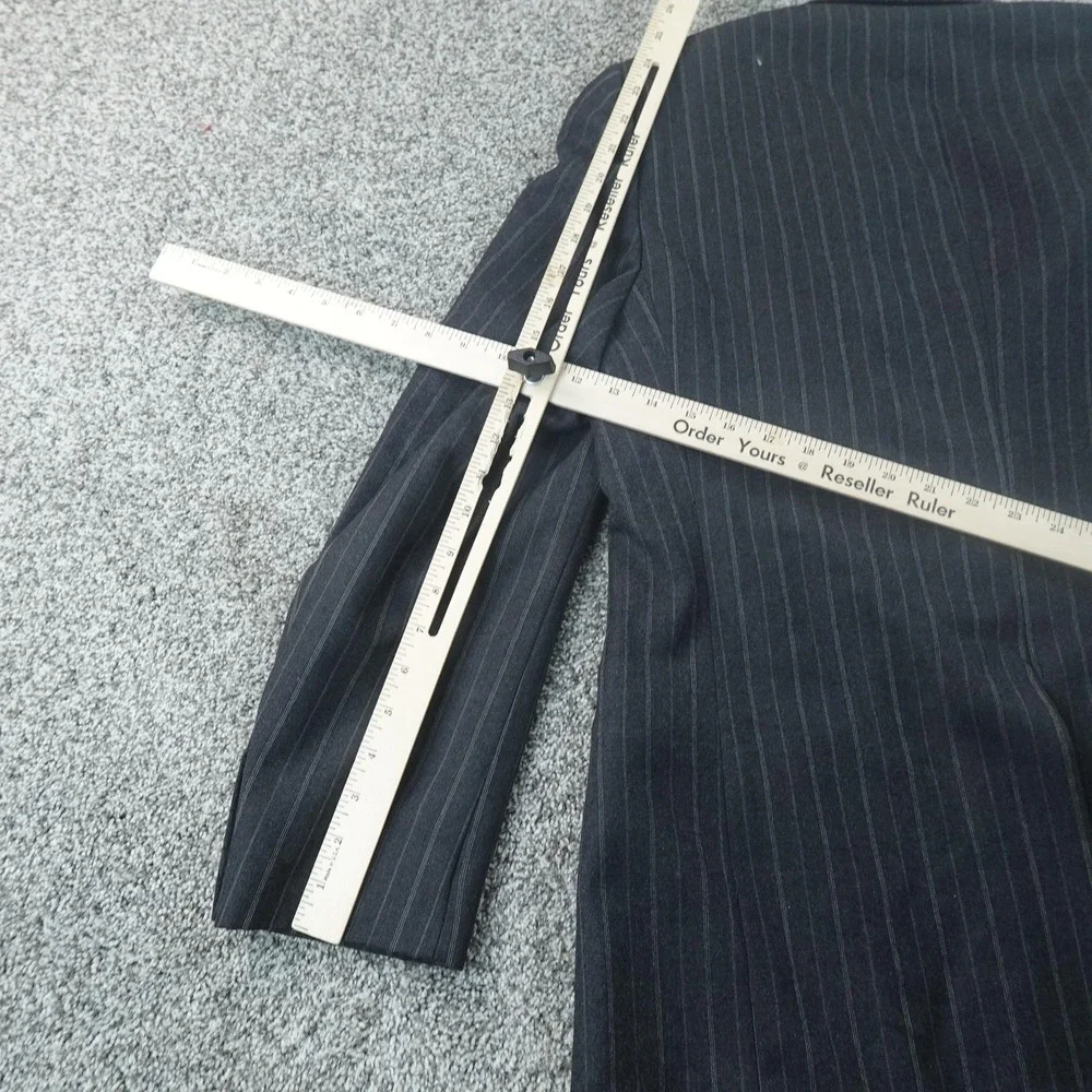 VTG Burberrys Blazer Mens 38 Gray Pinstripe Wool Sport Coat Suit Jacket Top USA